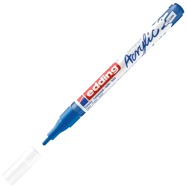 Μαρκαδόρος ακρυλικός edding 5300 gentian blue 1-2mm - Edding
