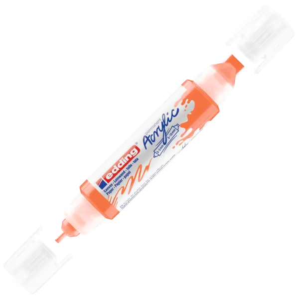Μαρκαδόρος ακρυλικός διπλός edding 5400 2-3mm/5-10mm fluorescent orange - Edding