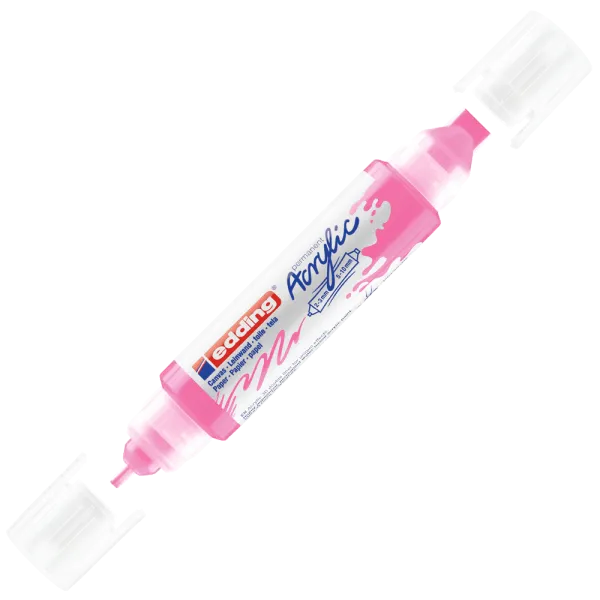 Μαρκαδόρος ακρυλικός διπλός edding 5400 2-3mm/5-10mm fluorescent pink - Edding