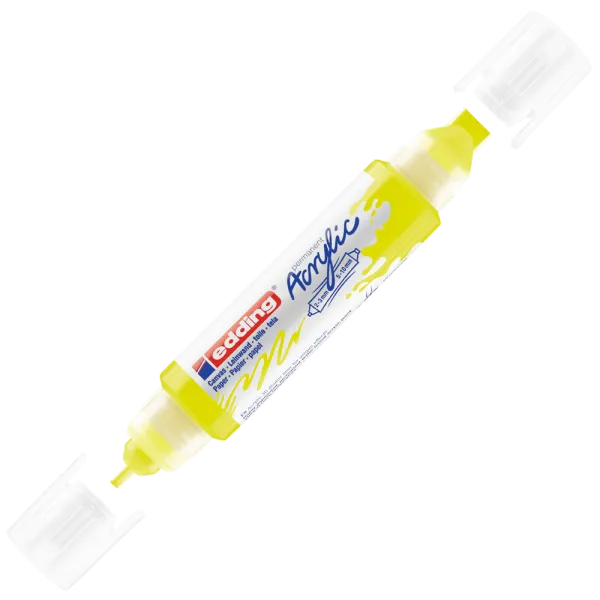 Μαρκαδόρος ακρυλικός διπλός edding 5400 2-3mm/5-10mm fluorescent yellow - Edding