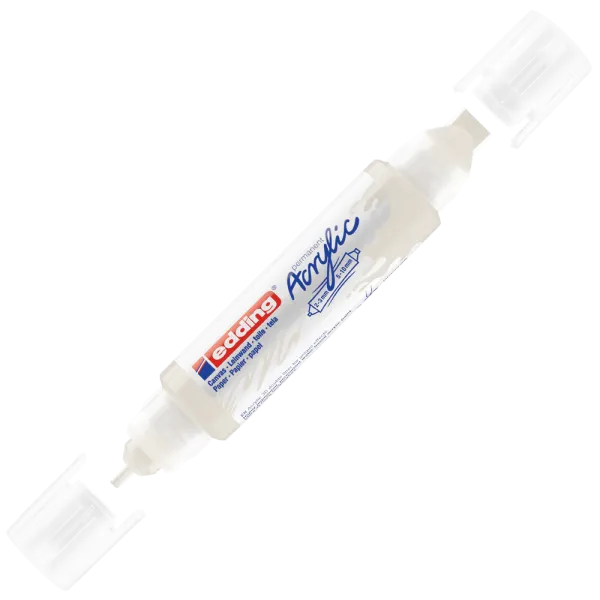 Μαρκαδόρος ακρυλικός διπλός edding 5400 2-3mm/5-10mm white - Edding