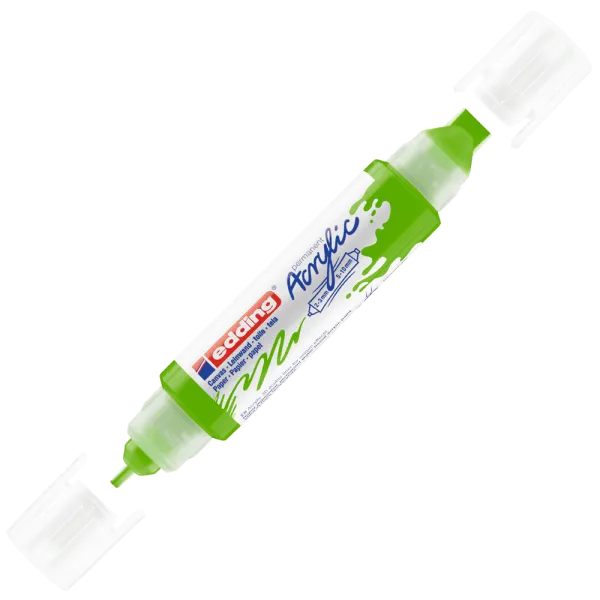 Μαρκαδόρος ακρυλικός διπλός edding 5400 2-3mm/5-10mm yellow green - Edding