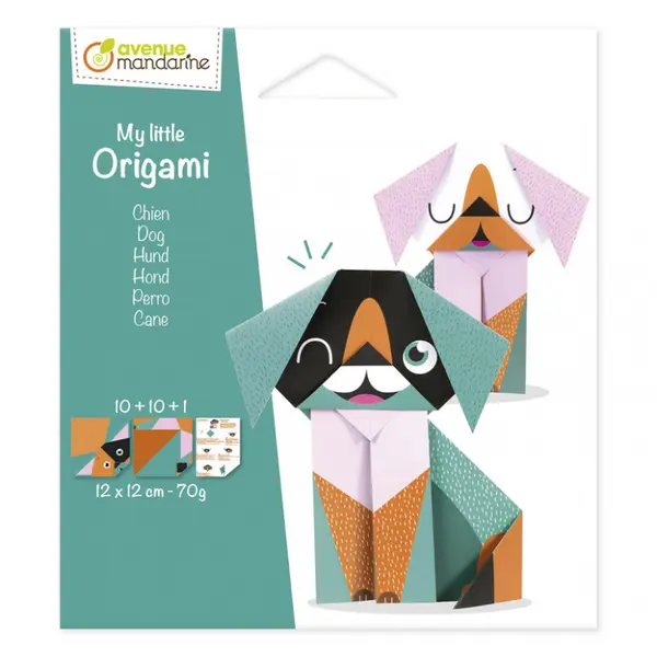 χαρτί origami 12x12cm 20 φύλλα σκυλάκια - Mandarine