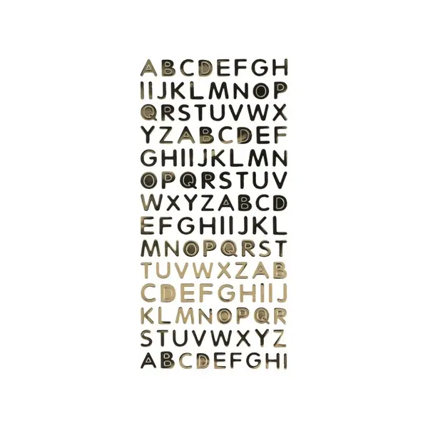 Γράμματα artemio χρυσά αυτοκόλλητα 1cm - Artemio