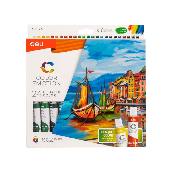 τέμπερες deli color emotion 24 χρώματα x 12ml - Deli