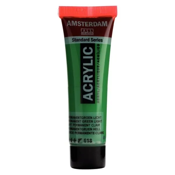 Ακρυλικό χρώμα talens amsterdam 20ml 618 permanent green light - Talens