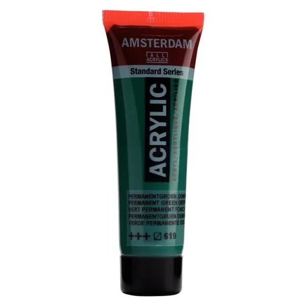 Ακρυλικό χρώμα talens amsterdam 20ml 619 permanent green deep - Talens