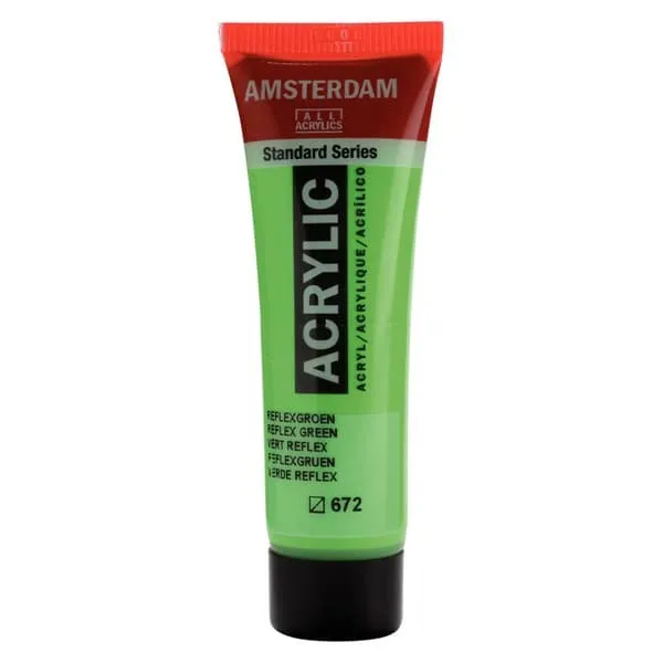 Ακρυλικό χρώμα talens amsterdam 20ml 672 reflex green - Talens