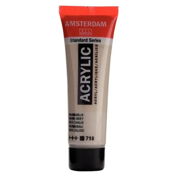 Ακρυλικό χρώμα talens amsterdam 20ml 718 warm grey - Talens