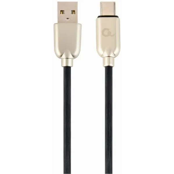 φορτιστής cableexpert premium rubber type-c usb charging & data cable 1m black - Cablexpert