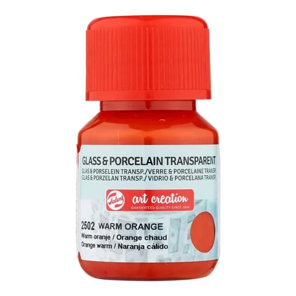 χρώμα glass & porcelain talens transparent warm orange 2502 - Talens