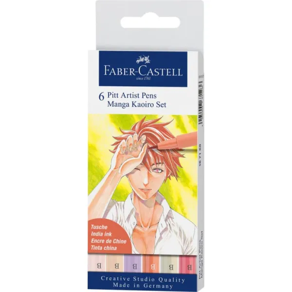 Μαρκαδόροι faber castell pitt manga kaoiro 6 τεμάχια - Faber castell