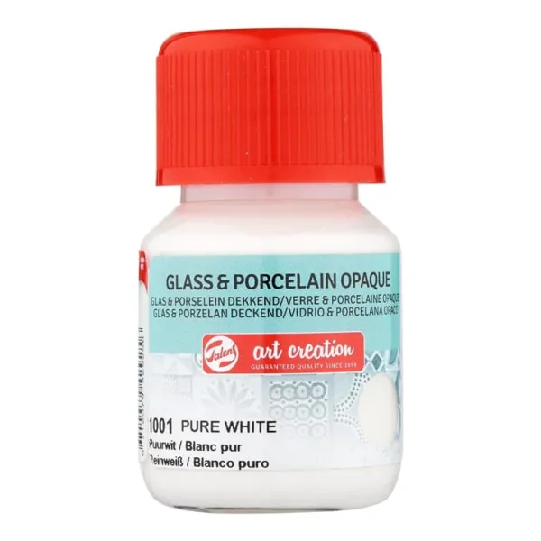 χρώμα glass & porcelain talens opaque 30ml pure white 1001 - Talens