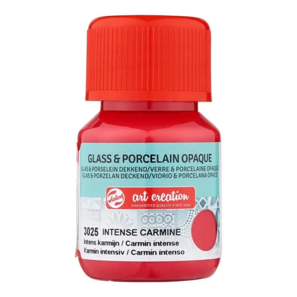 χρώμα glass & porcelain talens opaque 30ml intense carmine 3025 - Talens