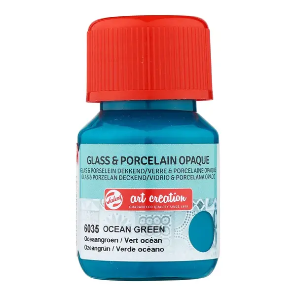 χρώμα glass & porcelain talens opaque 30ml ocean green 6035 - Talens