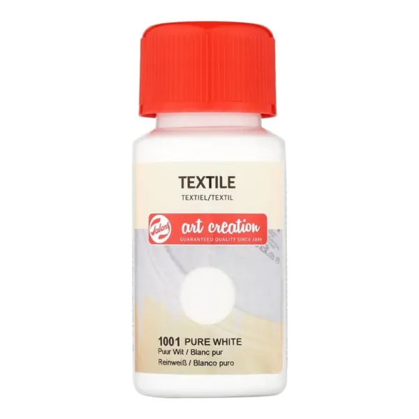 χρώμα για υφασμα talens textile 50ml pure white 1001 - Talens