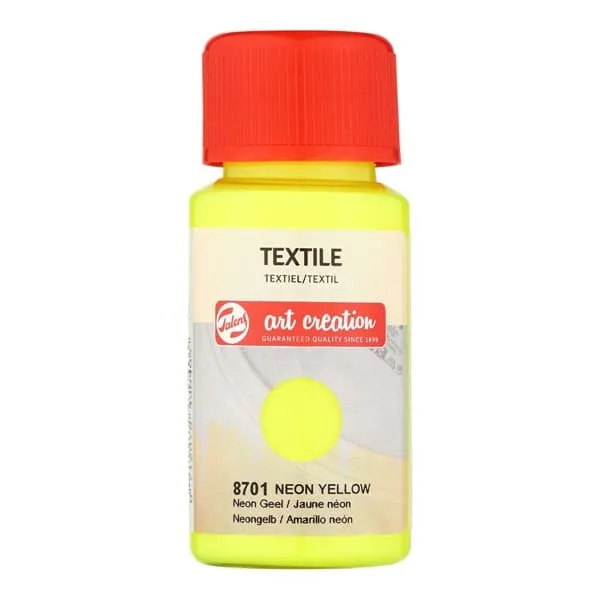 χρώμα για υφασμα talens textile 50ml neon yellow 8701 - Talens