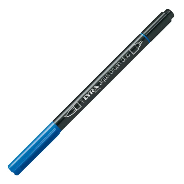 Μαρκαδόρος lyra aqua brush duo 6520044 cobalt blue light - Lyra