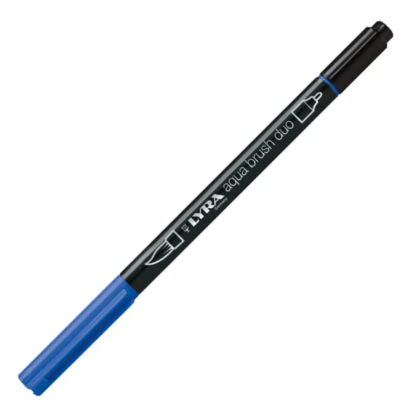 Μαρκαδόρος lyra aqua brush duo 6520049 oriental blue - Lyra