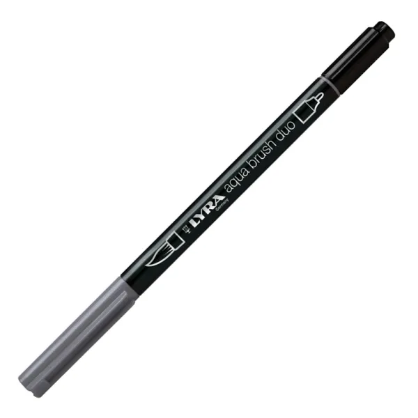 Μαρκαδόρος lyra aqua brush duo 6520096 cold grey silver - Lyra