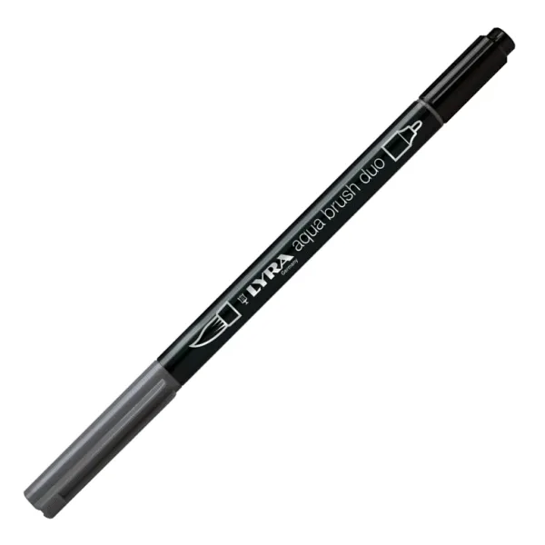 Μαρκαδόρος lyra aqua brush duo 6520196 warm grey silver - Lyra