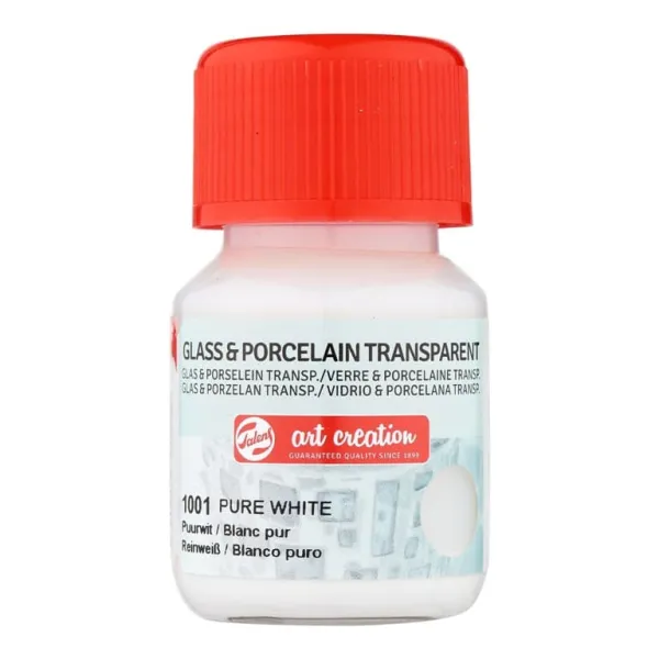 χρώμα glass & porcelain talens transparent pure white 1001 - Talens