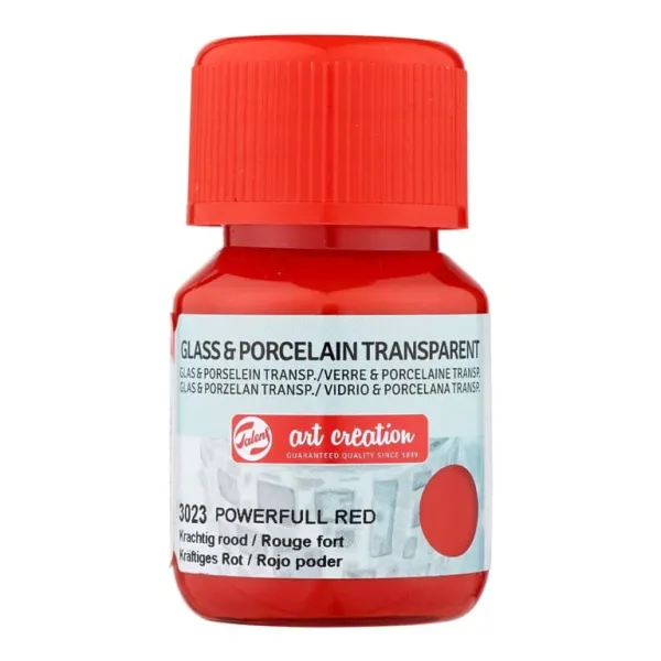χρώμα glass & porcelain talens transparent powerfull red 3023 - Talens