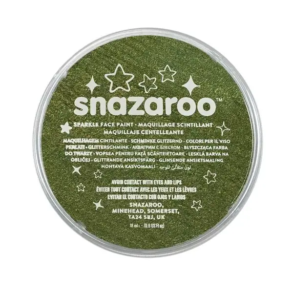 χρώματα για το πρόσωπο snazaroo sparkle green 18ml - Snazaroo