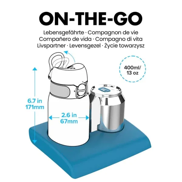 παγούρι μεταλλικό ion8 slim 400ml elephant - Ion8