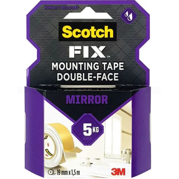 ταινία scotch διπλής όψεως mirror tape 19mmx1.5m 5kg - 3m