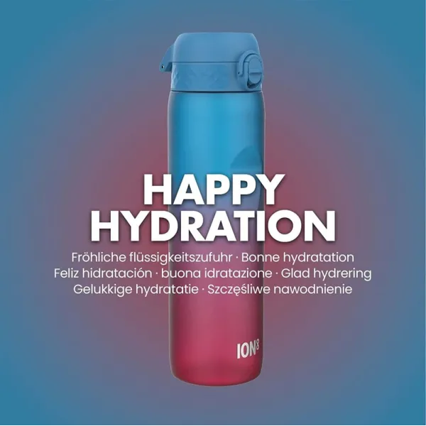 παγούρι ion8 1000ml blue/pink gradient motivator - Ion8