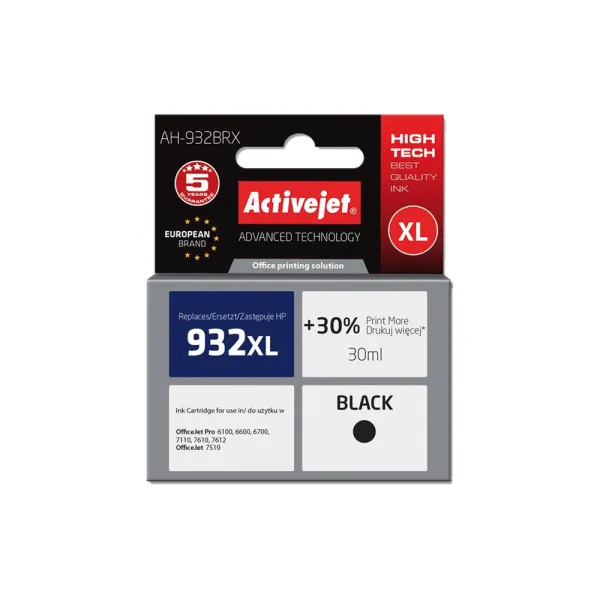 Μελάνι acj για hp cn053 no 932xl black 30ml - Active jet hp