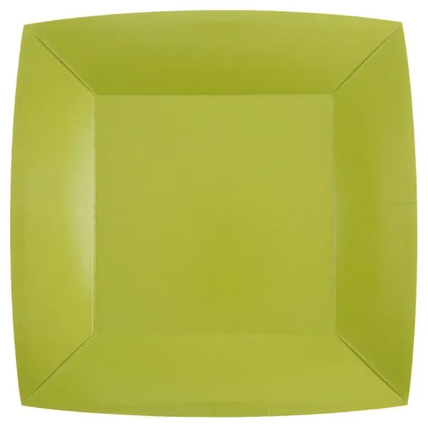 πιάτα χάρτινα 23x23cm kiwi 10 τεμάχια - Santex