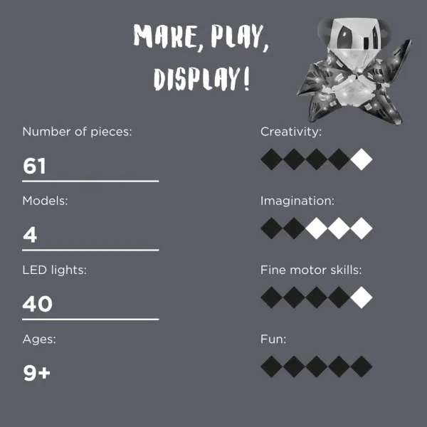 Κατασκευή με led 4 σε 1 kosmos panda creatto 3577 9+ - Kosmos