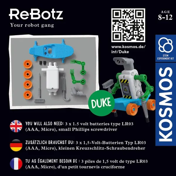 Κατασκευή ρομποτάκι kosmos rebtoz duke stem kits 617066 8+ - Kosmos