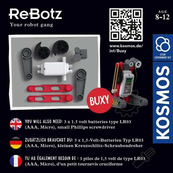 Κατασκευή ρομποτάκι kosmos rebtoz buxy stem kits 8+ - Kosmos