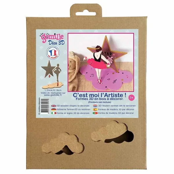Κατασκευή aladine μπαλαρίνα & φεγγάρι mdf 3d 17x24cm 3+ - Aladine