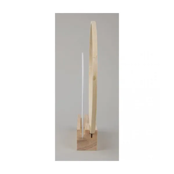Ξύλινη βάση με 2 ράγες για στεφάνια 20x4.8x5cm - Rayher