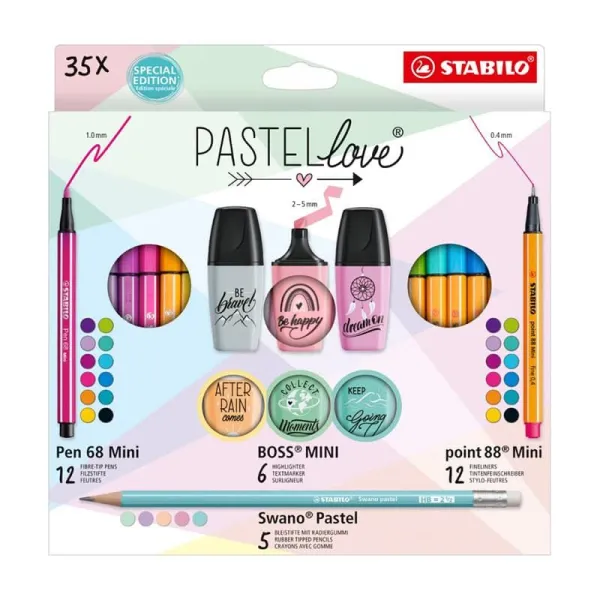 Μαρκαδόροι υπογράμμισης stabilo pastellove set 35 τεμάχια - Stabilo