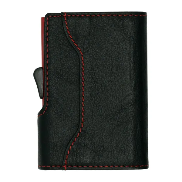 πορτοφόλι & θήκη πιστωτικών καρτών c-secure black-red (wchc12003) - C-secure