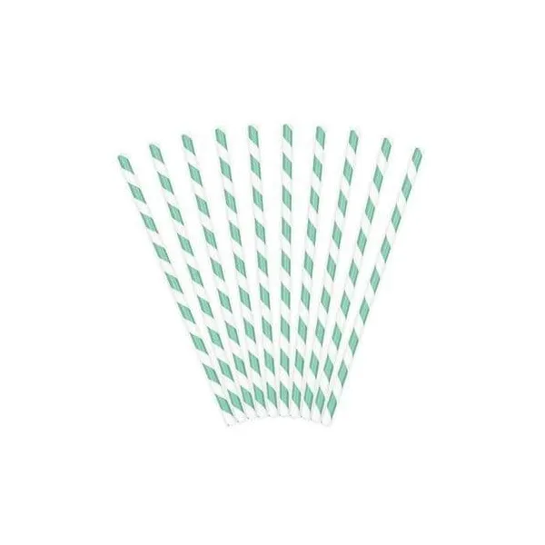 χάρτινα καλαμάκια dark mint 19.5cm - Deco