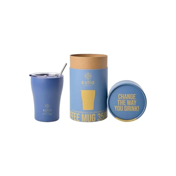 Θερμός estia coffee mug save the aegean 350ml denim blue - Estia