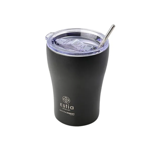 Θερμός estia coffee mug save the aegean 350ml midnight black - Estia