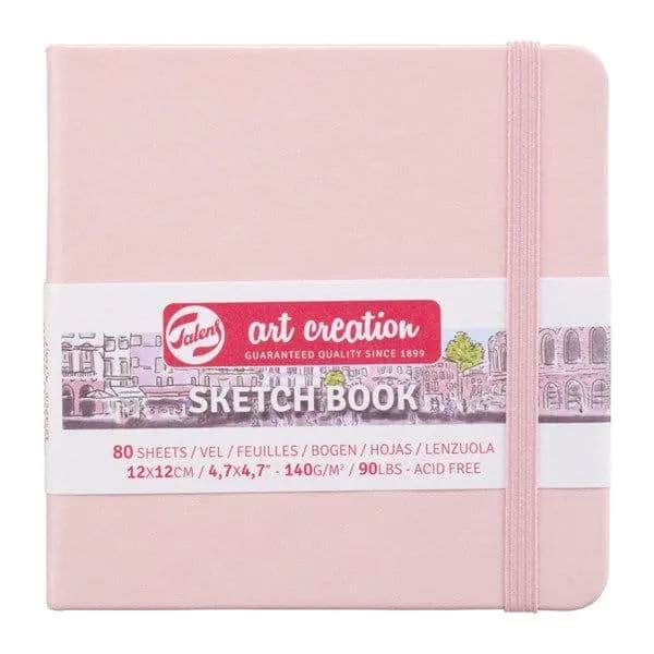 Μπλοκ σχεδίου sketch book talens 12x12cm 140gr 80 φύλλα pastel pink - Talens