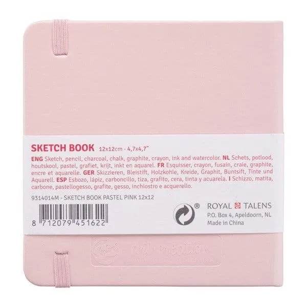 Μπλοκ σχεδίου sketch book talens 12x12cm 140gr 80 φύλλα pastel pink - Talens
