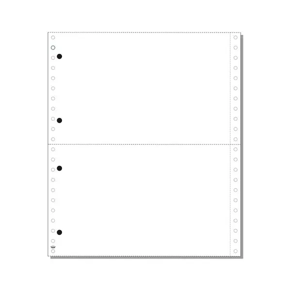 χαρτί μηχανογραφικό 5.5 '' x 9.5 '' (24cm x 14cm) μονό λευκό - Typotrust