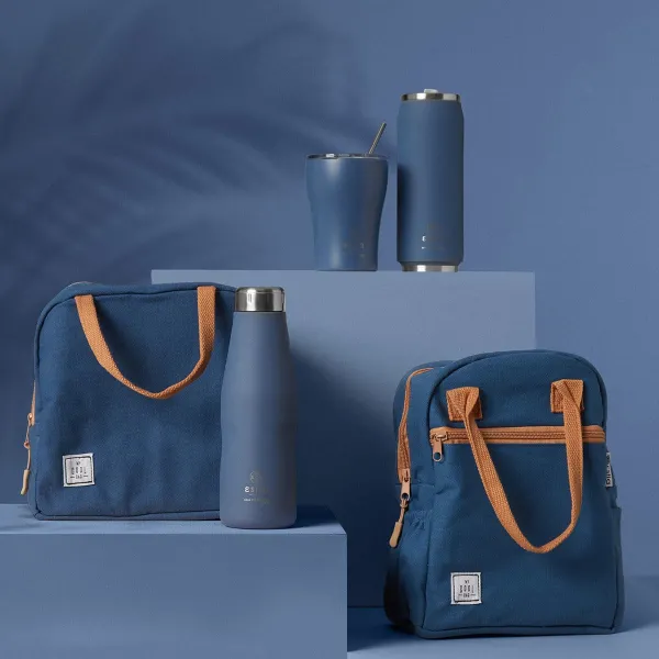 τσάντα φαγητού estia save the aegean ισοθερμική 7lt denim blue - Estia