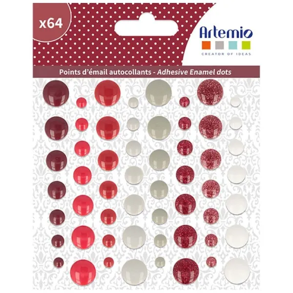 Αυτοκόλλητα artemio enamel dots artemio 64 τεμάχια - Artemio
