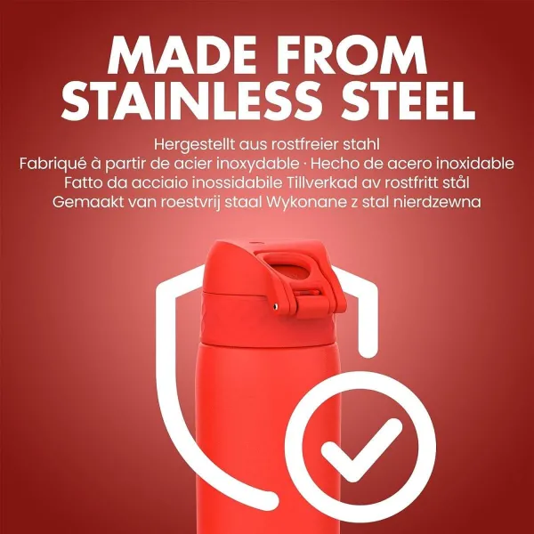 παγούρι ion8 μεταλλικό 600ml red - Ion8