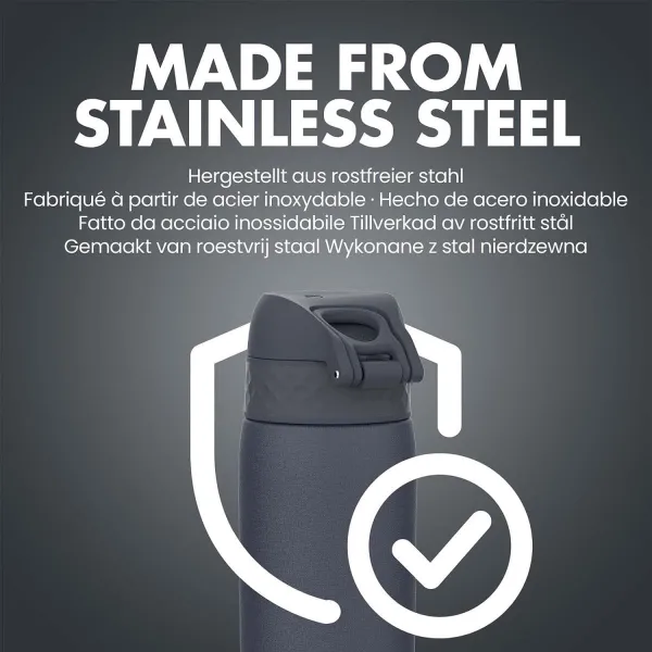παγούρι ion8 μεταλλικό 600ml ash navy - Ion8